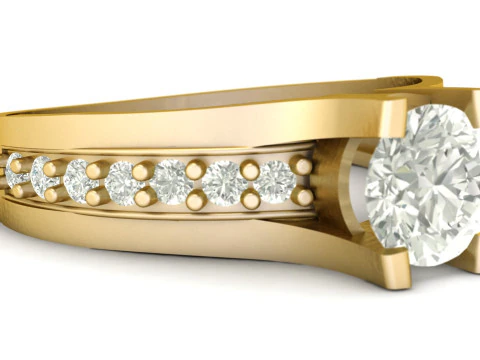 ENGAGEMENT RING FOR WOMEN 3D PRINTABLE MODEL 3D Print Model