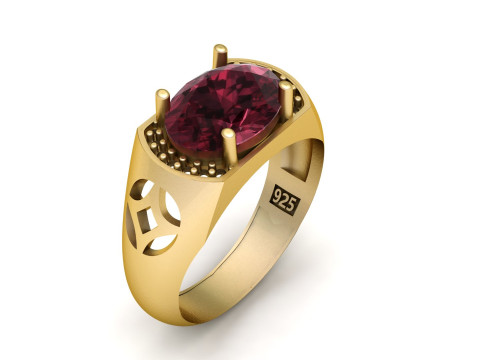 MEN FASHION RING 3D PRINTABLE MODEL 3D Принт Модель