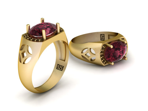 MEN FASHION RING 3D PRINTABLE MODEL Modèles 3D en vedette