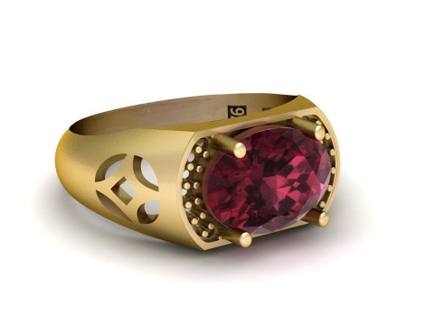 MEN FASHION RING 3D PRINTABLE MODEL Modèles 3D en vedette