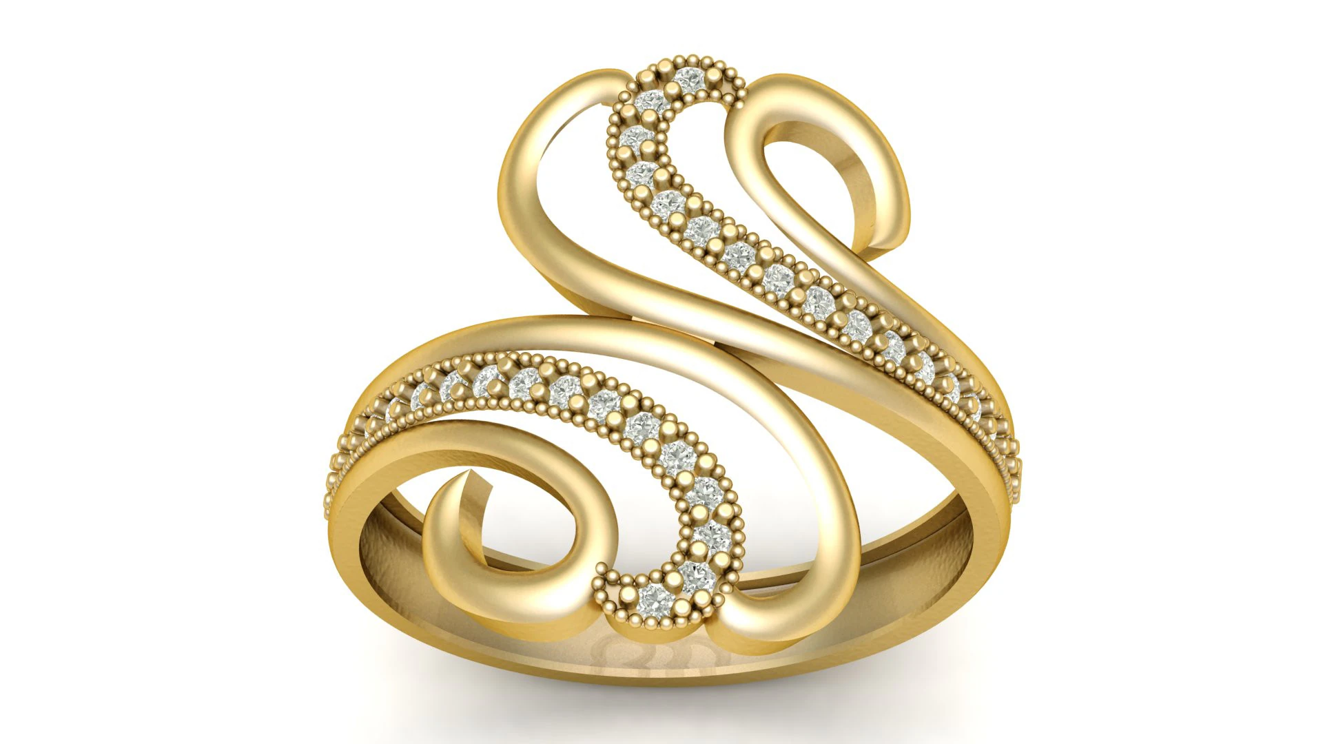 WEDDING ALPHABET S RING 3D PRINTABLE MODEL 3D Print Model .c4d .max .obj .3ds .fbx .stl .blend