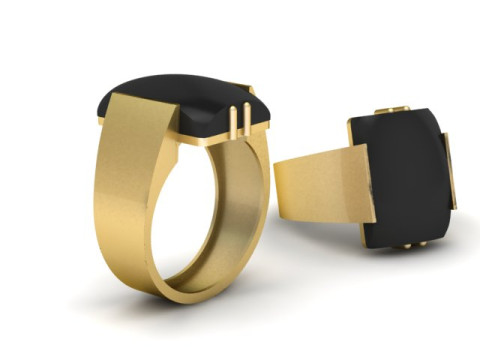 MENS FASHION RING 3D PRINTABLE MODEL 3D Baskı Modeli
