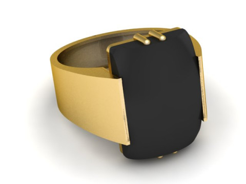 MENS FASHION RING 3D PRINTABLE MODEL 3D Baskı Modeli