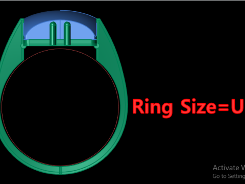 MENS FASHION RING 3D PRINTABLE MODEL 3D Baskı Modeli