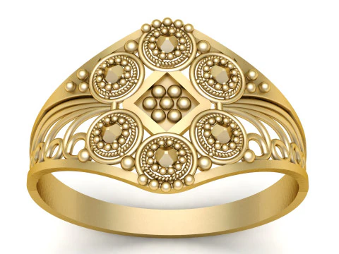 FILIGREE ENGAGEMENT RING 3D PRINTABLE MODEL 3D Print Model