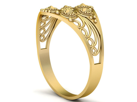 FILIGREE ENGAGEMENT RING 3D PRINTABLE MODEL 3D प्रिंट मॉडल