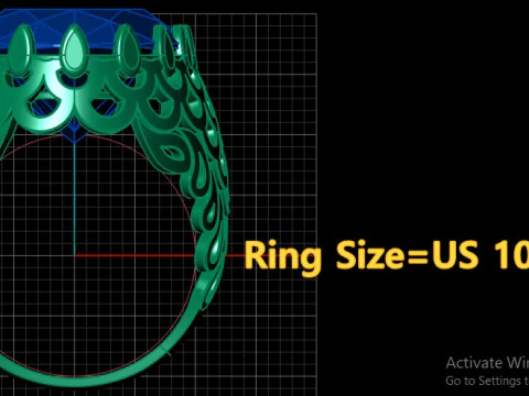 FISH TEXTURE MAN RING 3D PRINTABLE MODEL 3D Print Model