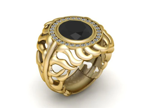 MODA MASCULINA ANEL ITALIANO 3D IMPRIMíVEL MODELO Modelo de Impressão 3D