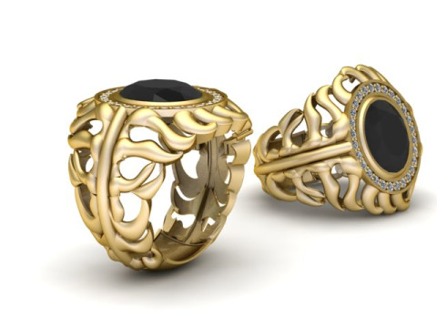 MENS FASHION ITALIAN RING 3D PRINTABLE MODEL 3D Print Model