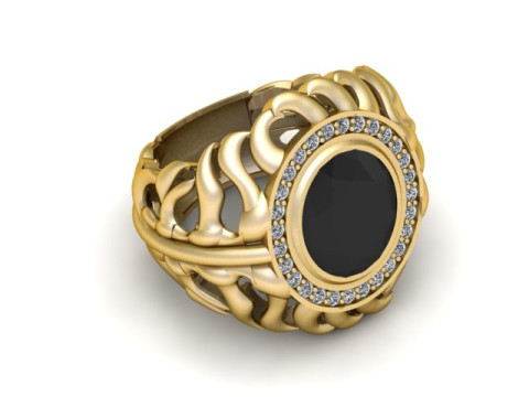MENS FASHION ITALIAN RING 3D PRINTABLE MODEL 3D Print Model