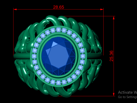 MENS FASHION ITALIAN RING 3D PRINTABLE MODEL 3D Print Model