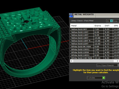MEN ROCK RING 3D PRINTABLE MODEL 3Dプリントモデル