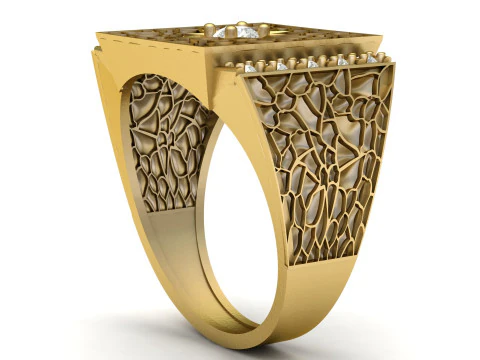 MEN ROCK RING 3D PRINTABLE MODEL 3D Print Model