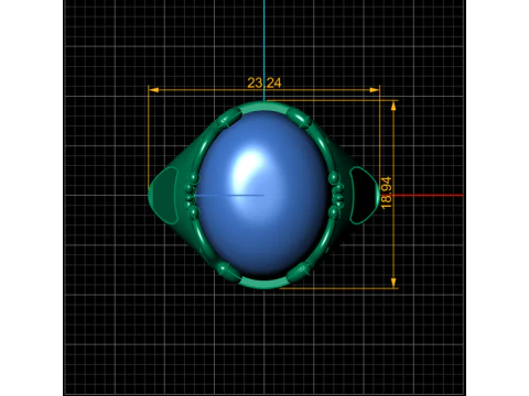 BLACK ONYX RING FOR MEN FASHION 3D PRINTABLE MODEL 3D Print Model