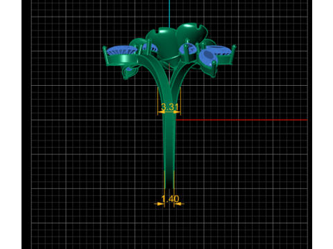 SOLITAIRE FLOWER DIMOND RING 3D PRINTABLE MODEL 3D Print Model