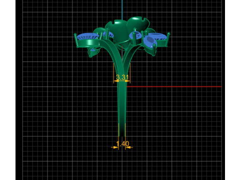 SOLITAIRE FLOWER DIMOND RING 3D PRINTABLE MODEL 3D Print Model