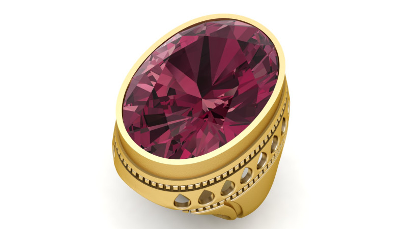 LUXURIOUS MEN RING 3D PRINTABLE MODEL 3D Print Model .c4d .max .obj .3ds .fbx .stl .blend 