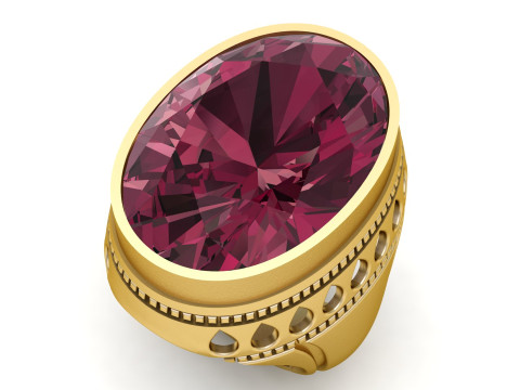 LUXURIOUS MEN RING 3D PRINTABLE MODEL 3D Print Model