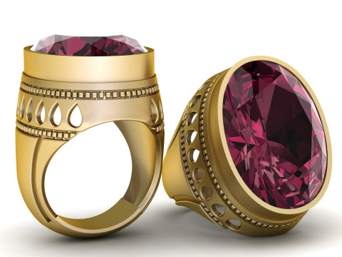 LUXURIOUS MEN RING 3D PRINTABLE MODEL 3D Print Model