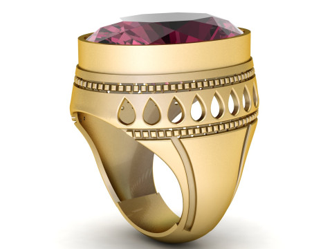 LUXURIOUS MEN RING 3D PRINTABLE MODEL 3D Print Model