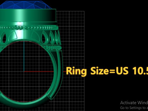 LUXURIOUS MEN RING 3D PRINTABLE MODEL 3D Print Model