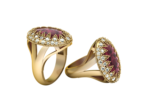 WOMEN ENGAGEMENT RING 3D PRINTABLE MODEL 3D Print Model