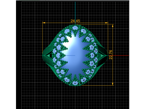 WOMEN ENGAGEMENT RING 3D PRINTABLE MODEL 3D Print Model