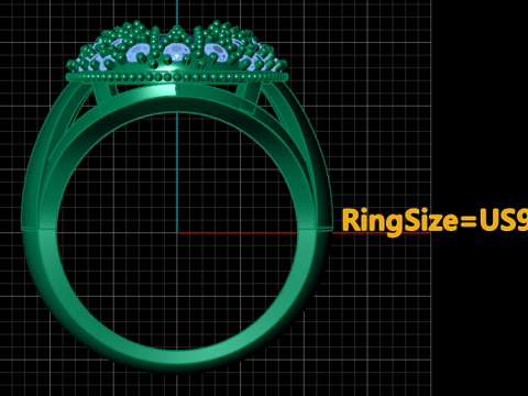 WOMEN ENGAGEMENT RING 3D PRINTABLE MODEL 3D Print Model
