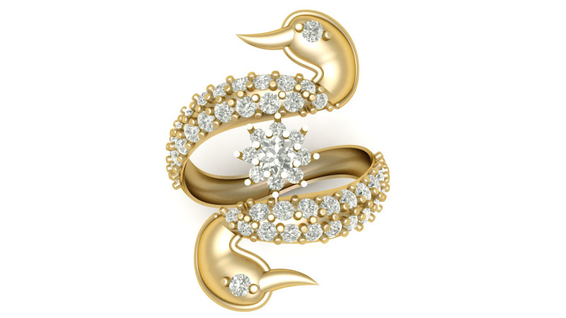 DUCK FASHION RINGS 3D PRINTABLE MODEL 3D Принт Модель .c4d .max .obj .3ds .fbx .stl .blend 