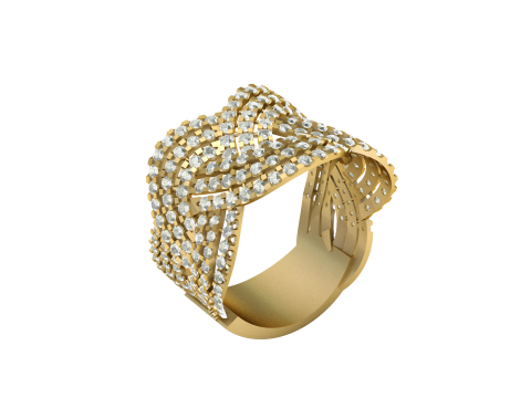 FILIGREE ENGAGEMENT RING FOR WOMEN 3D PRINTABLE MODEL 3D-Druckmodell