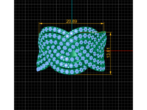 FILIGREE ENGAGEMENT RING FOR WOMEN 3D PRINTABLE MODEL 3D 프린트 모델
