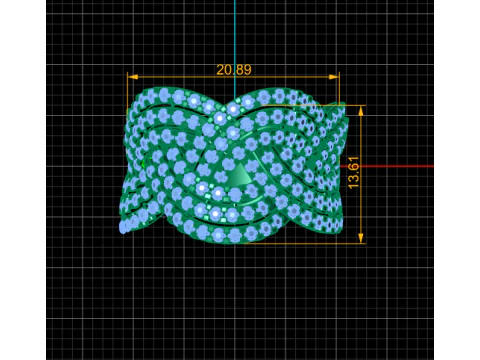 FILIGREE ENGAGEMENT RING FOR WOMEN 3D PRINTABLE MODEL 3D Print Model