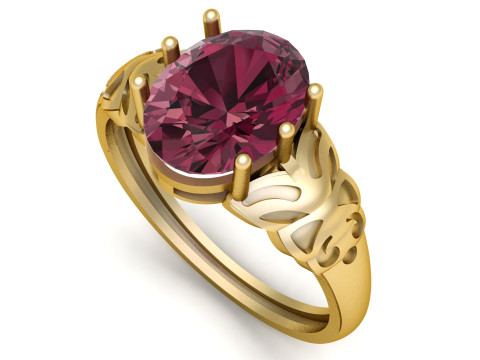 럭셔리 약혼 반지 3D 인쇄 가능 모델 3D 프린트 모델