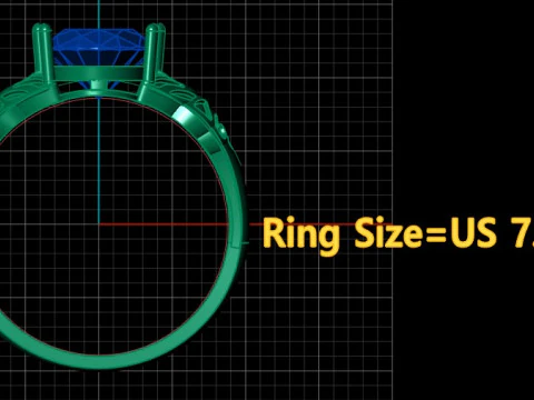 LUXURY ENGAGEMENT RING 3D PRINTABLE MODEL 3D Print Model