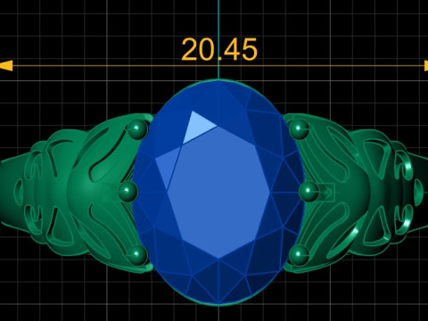 럭셔리 약혼 반지 3D 인쇄 가능 모델 3D 프린트 모델