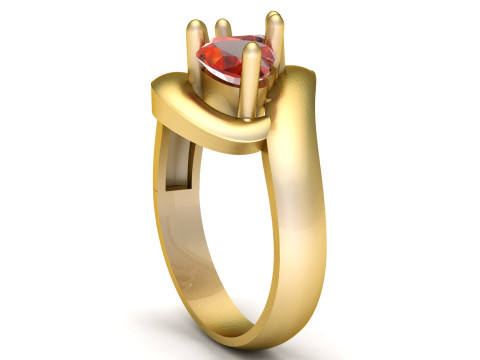 3D PRINTABLE MODEL OF A ROMANTIC COUPLES ENGAGEMENT RING 3D प्रिंट मॉडल