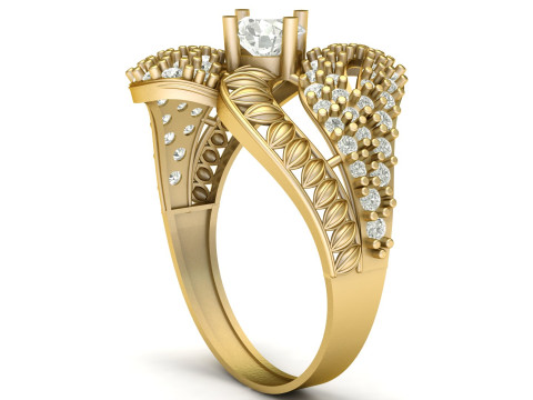 LUXURY DIMOND RING 3D PRINTABLE MODEL 3D प्रिंट मॉडल