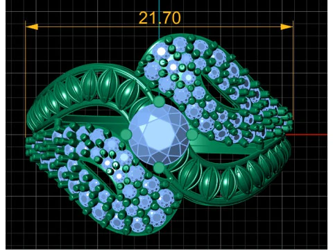 LUXURY DIMOND RING 3D PRINTABLE MODEL 3D Print Model