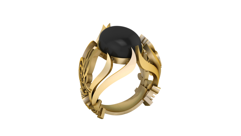 MEN ITALIAN FASHION RING 3D PRINTABLE MODEL 3D 打印模型 .c4d .max .obj .3ds .fbx .stl .blend 