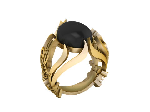 MEN ITALIAN FASHION RING 3D PRINTABLE MODEL 3D Print Model