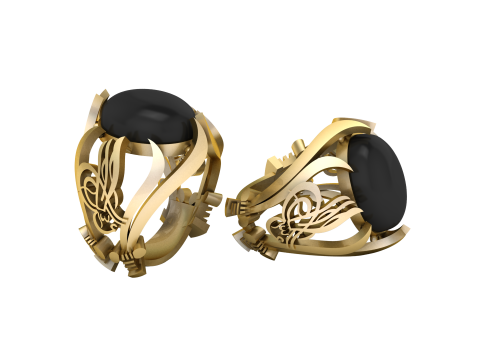 MEN ITALIAN FASHION RING 3D PRINTABLE MODEL 3D 打印模型