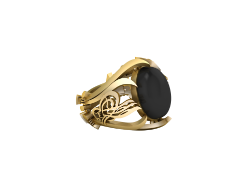 MEN ITALIAN FASHION RING 3D PRINTABLE MODEL 3D 打印模型