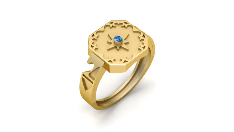 TURKISH MENS RING 3D PRINTABLE MODEL Modelo de impresión 3D .c4d .max .obj .3ds .fbx .stl .blend 