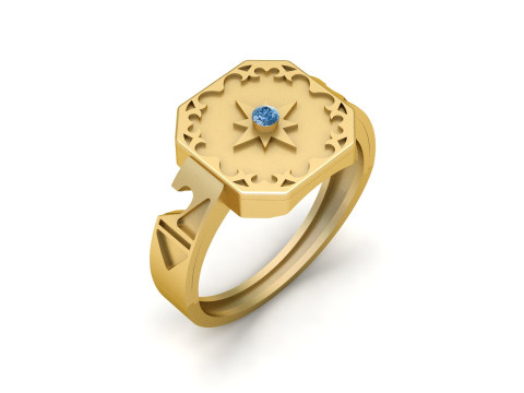 TURKISH MENS RING 3D PRINTABLE MODEL 3D-printmodel
