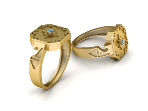 TURKISH MENS RING 3D PRINTABLE MODEL 3D Print Model