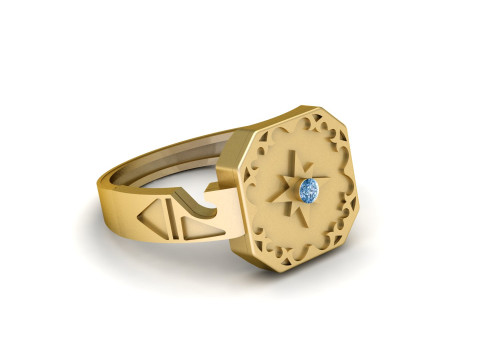 TURKISH MENS RING 3D PRINTABLE MODEL Modelo de impresión 3D