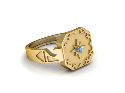 TURKISH MENS RING 3D PRINTABLE MODEL 3D Print Model