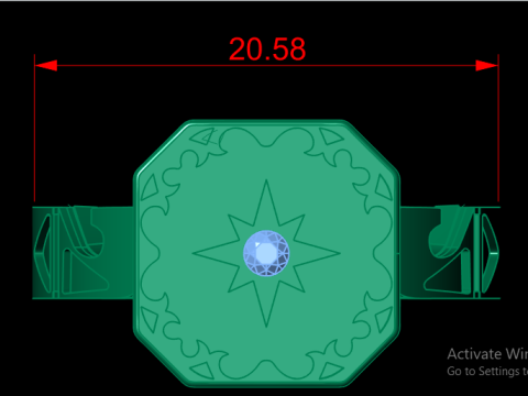 TURKISH MENS RING 3D PRINTABLE MODEL Modelo de impresión 3D