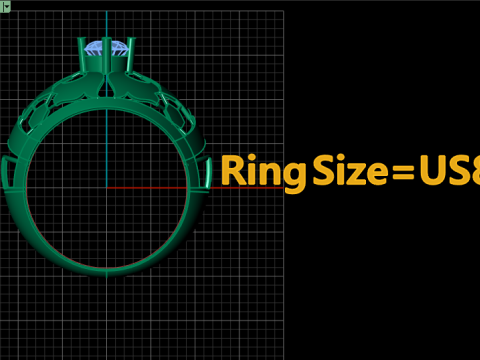 SINGLE DIMOND RING FOR MEN FASHION 3D PRINTABLE MODEL 3D Print Model