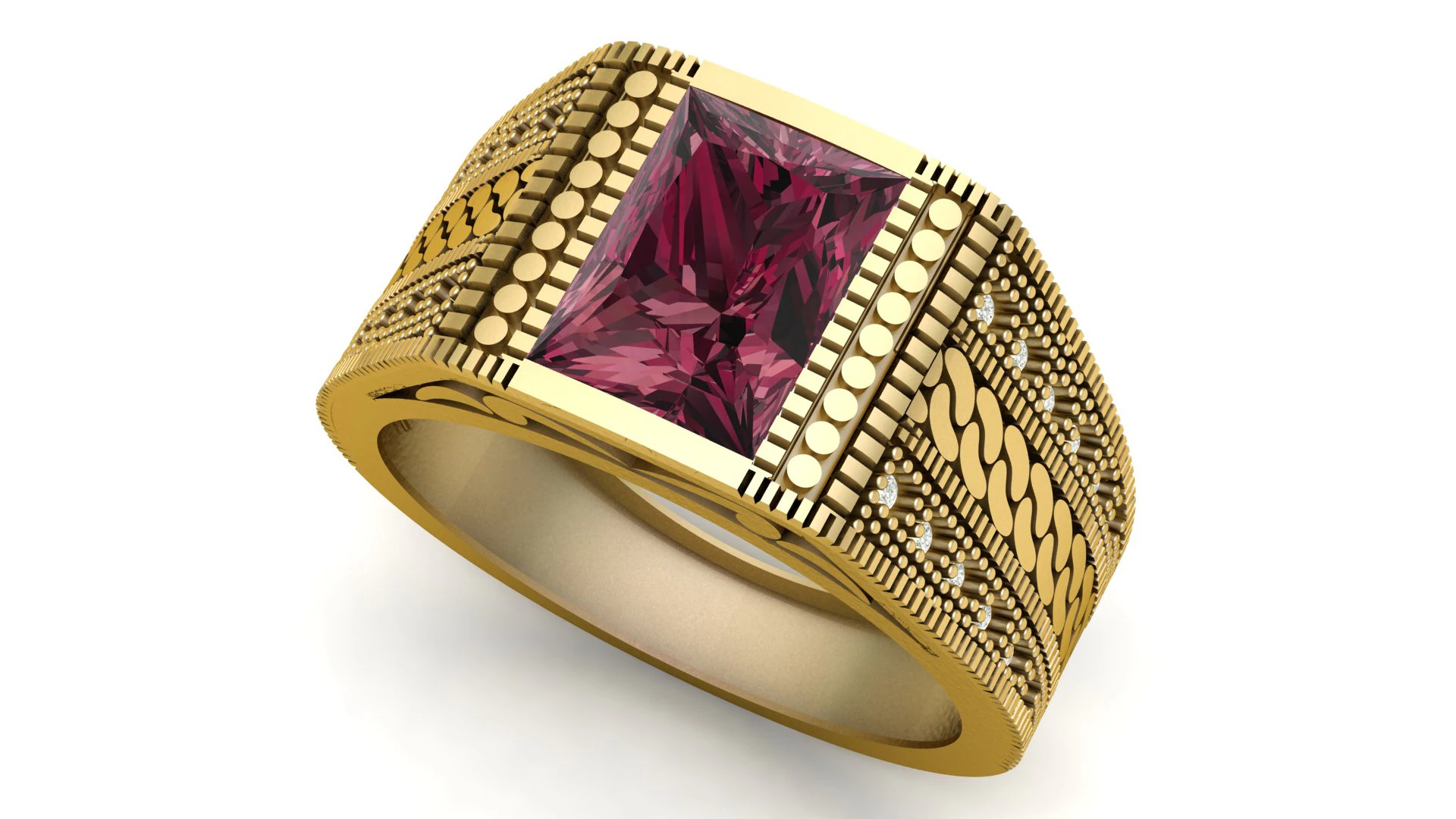 ITALIAN CHAIN FASHION MEN RING 3D PRINTABLE MODEL 3D Print Model .c4d .max .obj .3ds .fbx .stl .blend 
